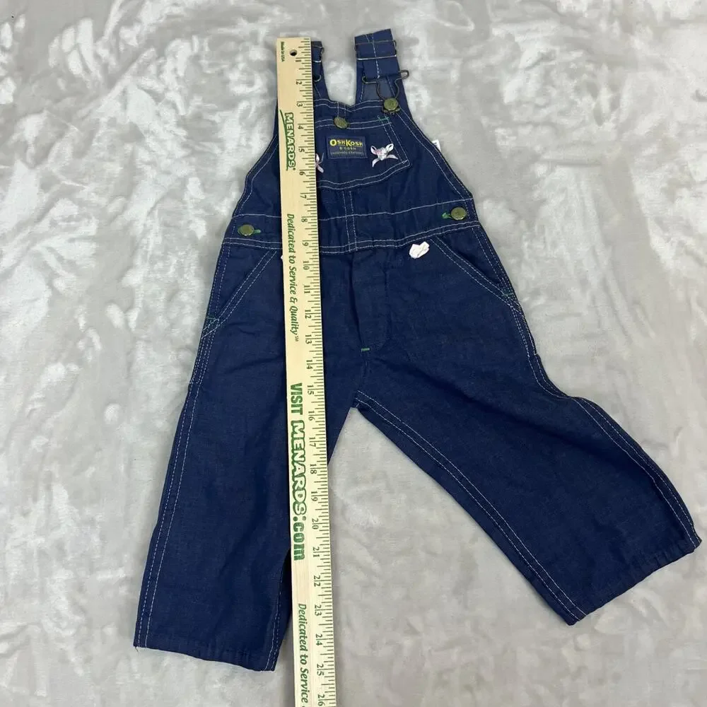 VTG‎ Oshkosh Overalls Toddler Girl 18M-2T? Union Made USA Sanforized Vestbak